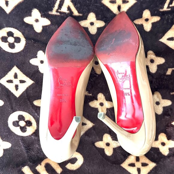 CHRISTIAN LOUBOUTIN 100 MM NUDE HEELS 39 1/2 - Picture 5 of 7